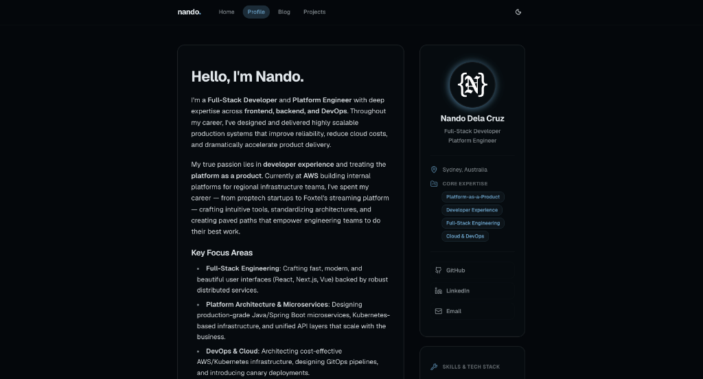 Profile Page Showcase